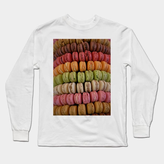 Colorful French Macaron Tower Long Sleeve T-Shirt by Magic Moon